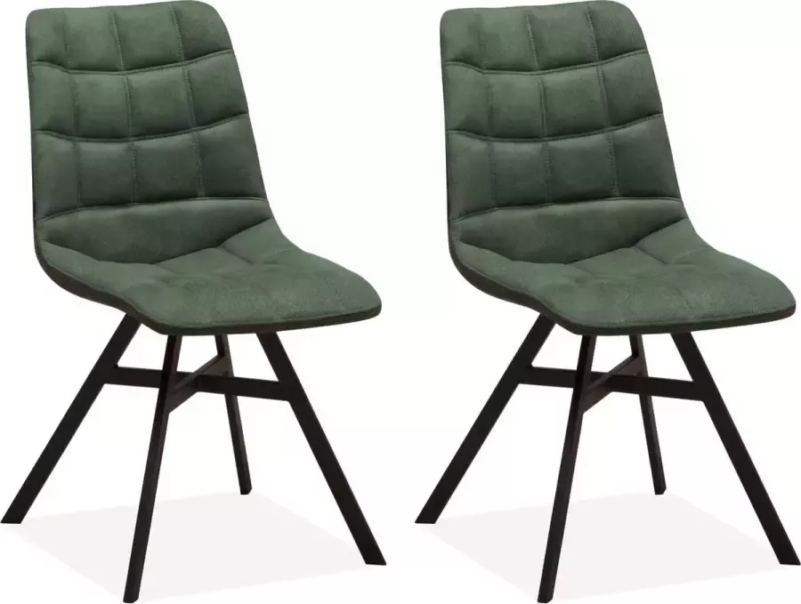 MX Sofa Eetkamerstoel Nynke Mosgroen (set van 2 stoelen)