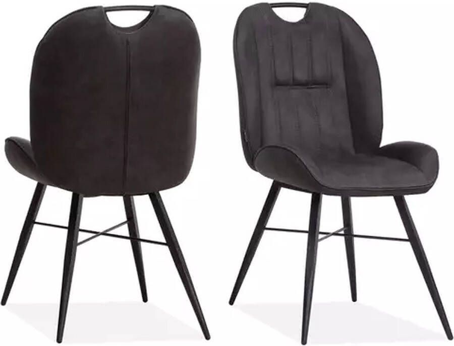 MX Sofa Eetkamerstoel Shelton Antraciet