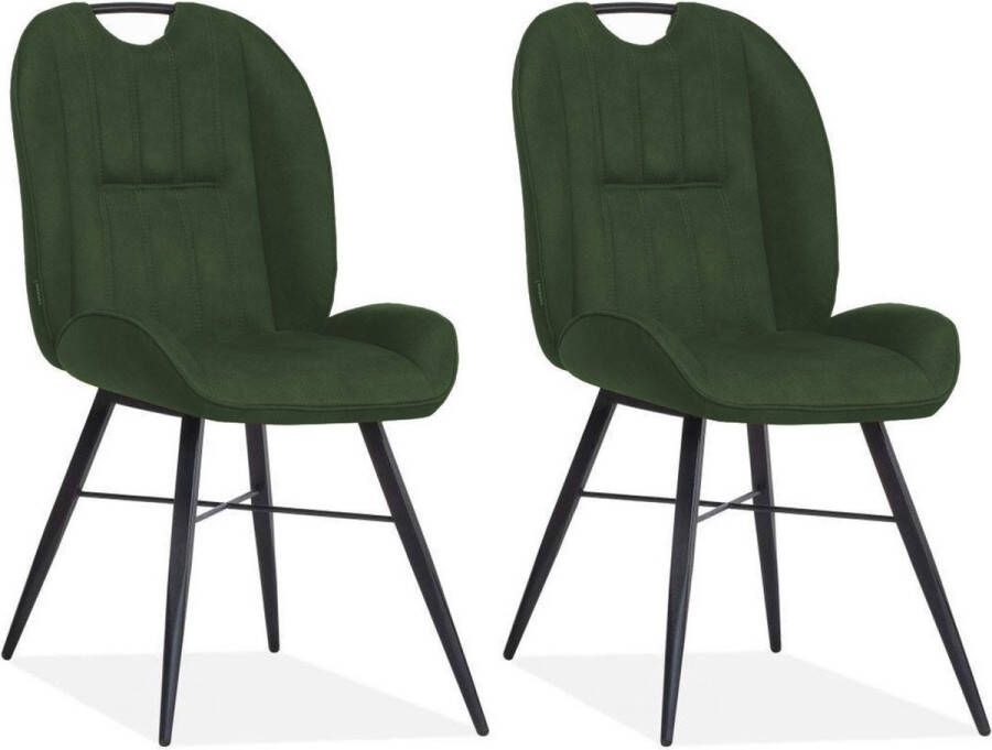 MX Sofa Eetkamerstoel Shelton Moss (set van 2 stoelen)