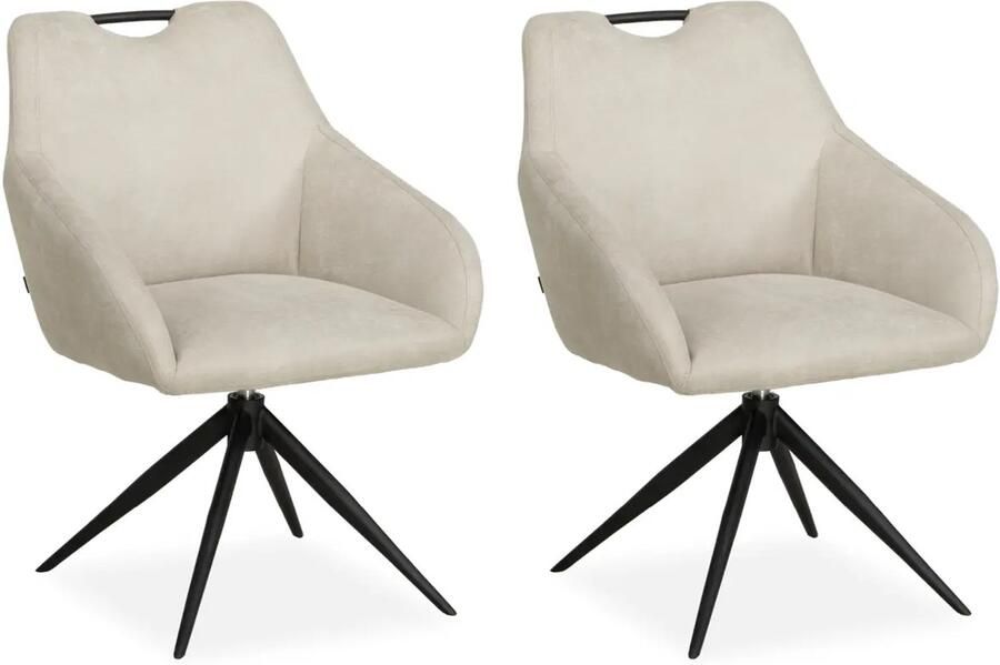 MX Sofa Eetkamer stoel Luka Toffee (set van 2 stuks)