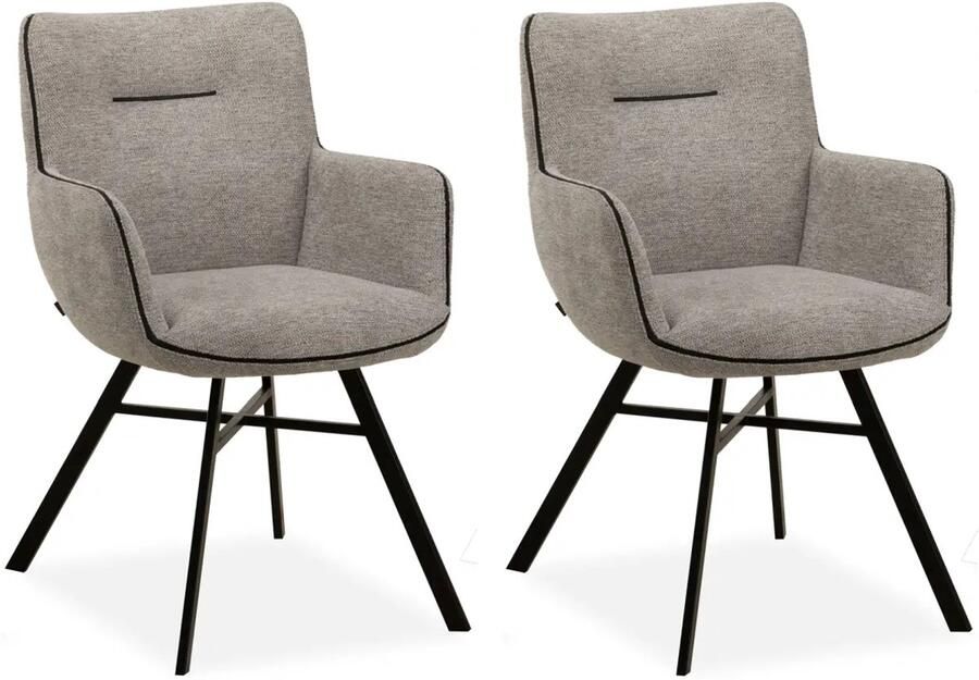 MX Sofa Eetkamerstoel Maisie Dolphin (set van 2 stoelen)