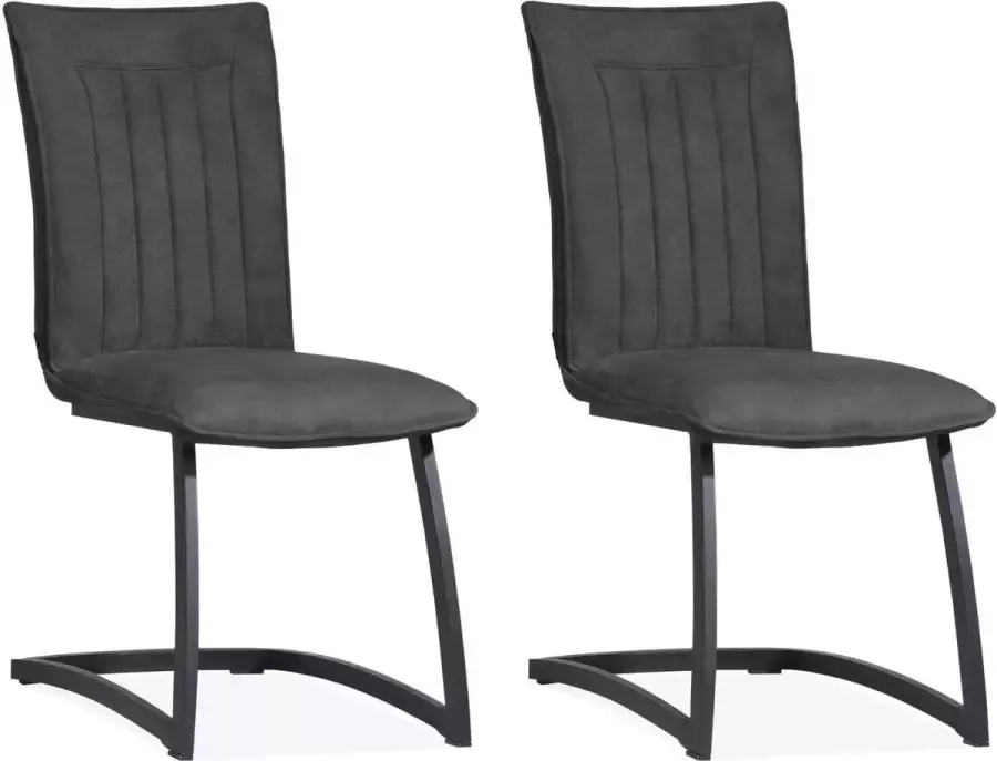 MX Sofa Stoel Amara antraciet (set van 2 stoelen) - Foto 2