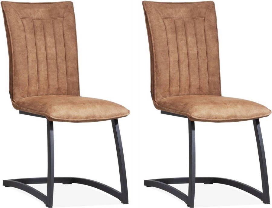 MX Sofa Stoel Amara cognac (set van 2 stoelen)