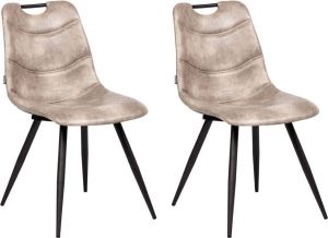 MX Sofa Stoel Barossa kleur lichtgrijs (set van 2 stoelen)