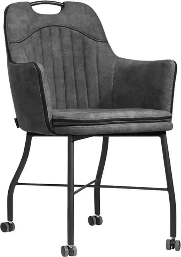 MX Sofa Stoel Floria met wielen Antraciet - Foto 1