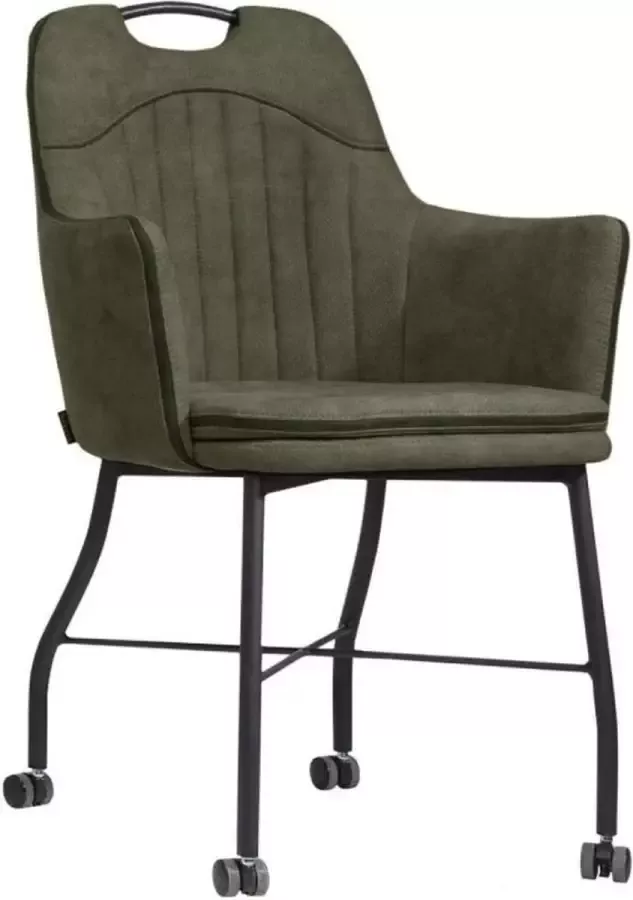 MX Sofa Stoel Floria met wielen Moss