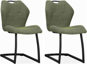 MX Sofa Stoel Riva Turtle (groen) set van 2 stoelen