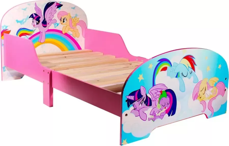 W&O Products B.V. My Little Pony Kinderbed Houten Peuterbed Formaat 60x77x143 CM Geschikt voor Matras 70x140 CM Makkelijke montage Kinderkamer Matras niet inbegrepen - Foto 2