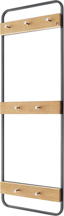 My Modern Home Modulo Wandkapstok M268A Zwart Eiken