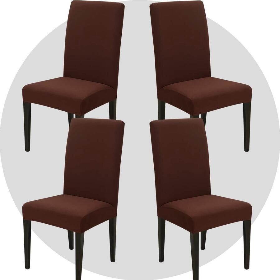My Ninki Comfortabele en Stijlvolle Eetkamerstoelhoezen Set van 4 voor Gelegenheden