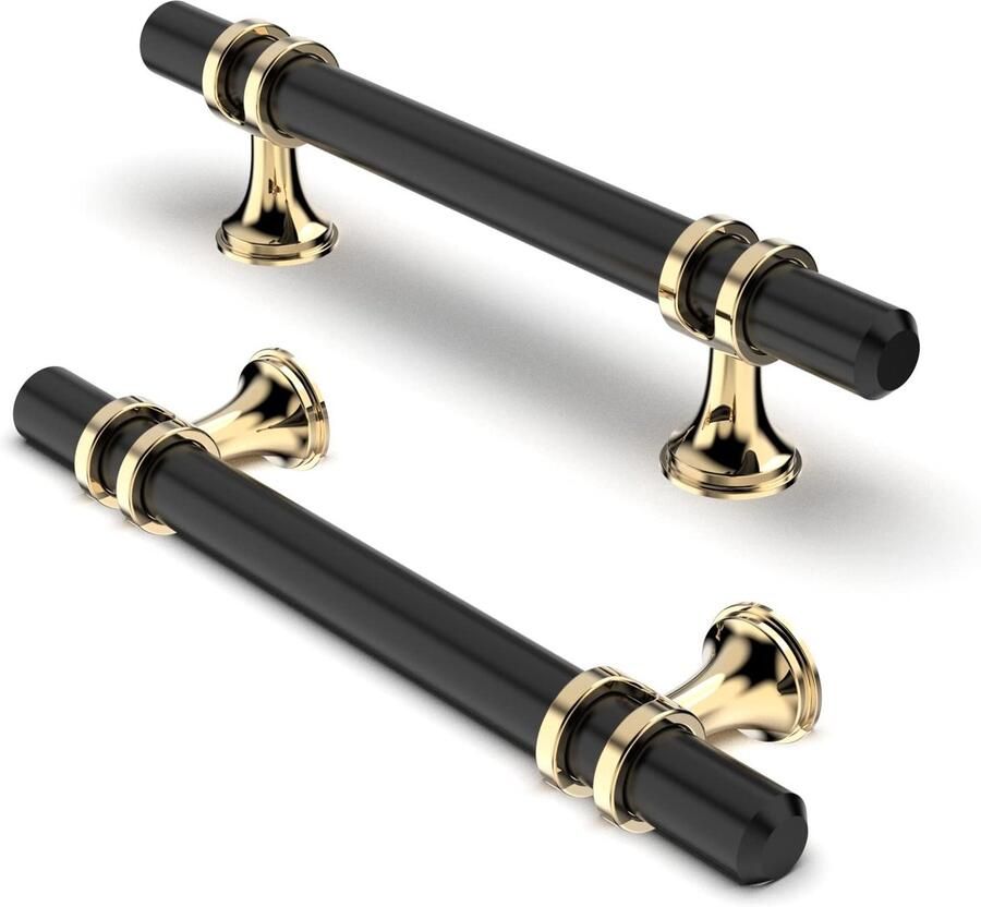 My Ninki Elegant En Stijlvol Set Van 10 Meubelgrepen Voor Keuken En Kasten Goud En Zwart Ontwerp