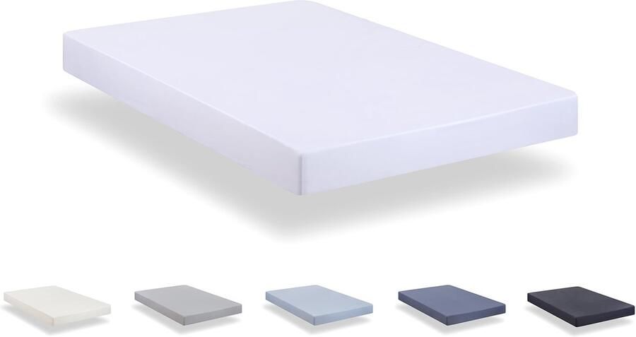 TheLau Extra Zacht Hoeslaken van Premium Microvezel voor 80 x 190 200 cm Matrassen in Wit