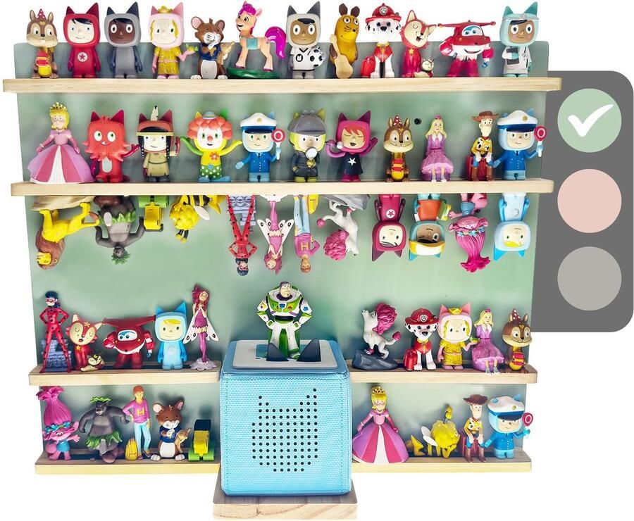 My Ninki Houten Kindvriendelijke Wandplank met Aanpasbaar Design voor Speelgoed en Decoratie