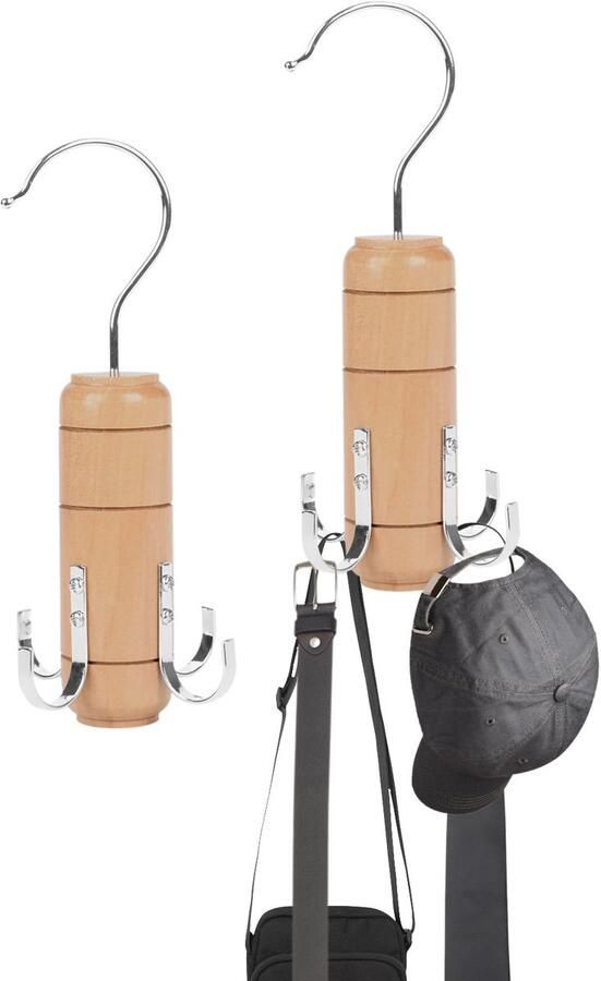 My Ninki Innovatieve Twee-in-Een Kledingkast Organizer met 6 Haken voor Accessoires en Meer