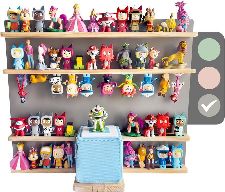 My Ninki Magnetisch Wandrek voor Kinderen met Speelgoed- en Poppenopslag Compatibel met Audioapparatuur