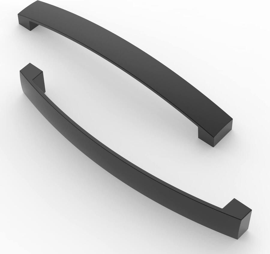 My Ninki Set van 10 Moderne Mat Zwarte Handgrepen voor Keukens en Badkamers