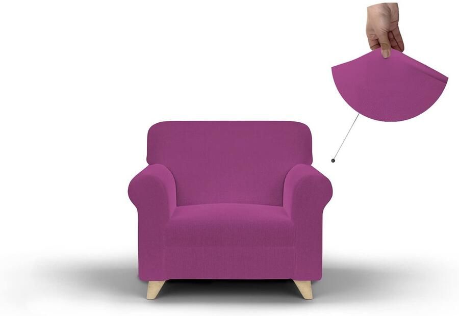 My Ninki Stijlvolle Elastische Bankovertrek in Fuchsia voor Perfecte Pasvorm en Bescherming