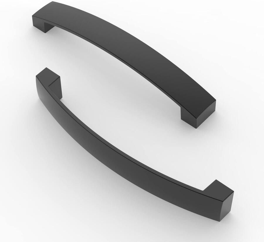 JGS Stijlvolle Zwarte Meubelgrepen Set van 5 voor Ruimtes met 128 mm Boorafstand