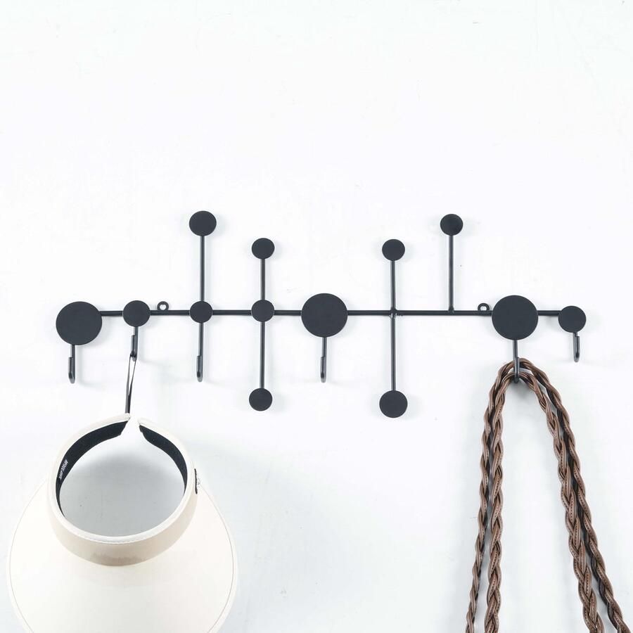 Unyqoos Stijlvolle Metalen Wandkapstok met Zes Haken voor Ruimtes