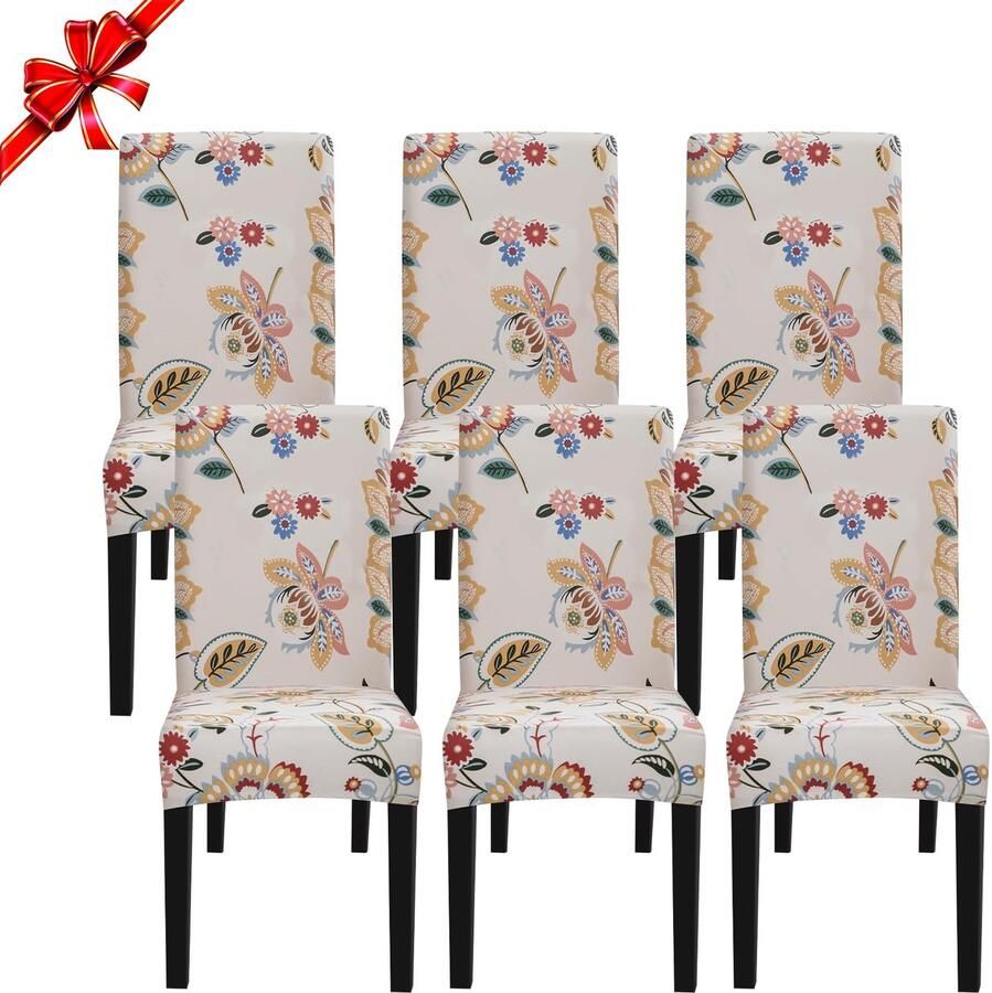 My Ninki Stijlvolle Universele Stoelhoezen Set van 6 voor Eetkamer en Evenementen