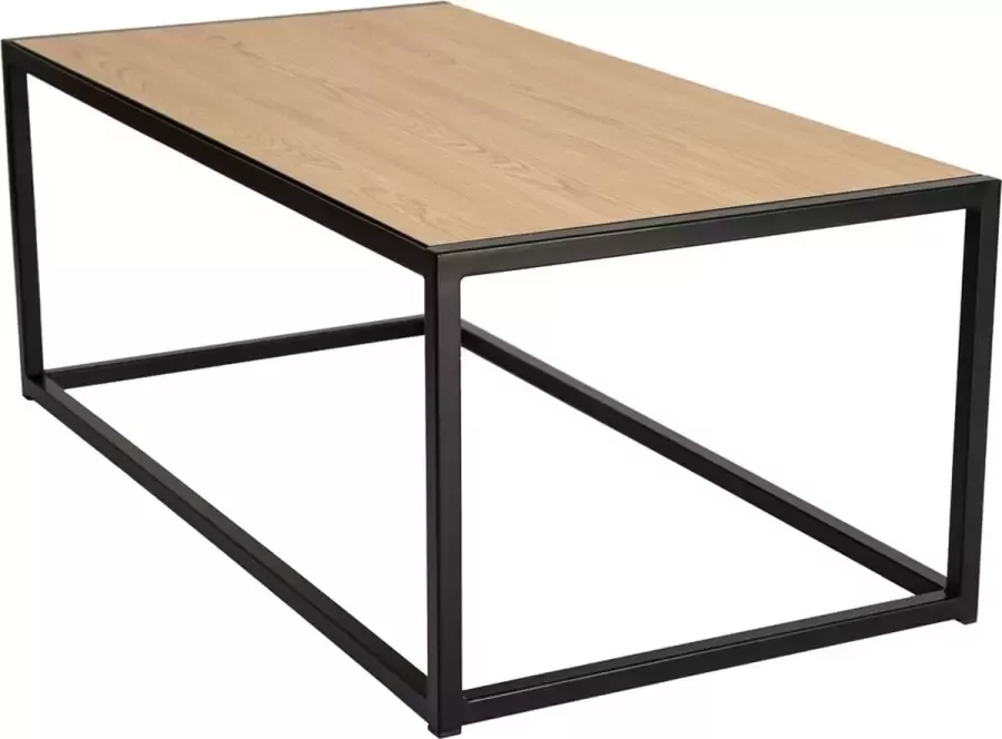 MY Own Products Salontafel Zwart Metaal Eik 96 x 50 x 37 MY Own Table 003