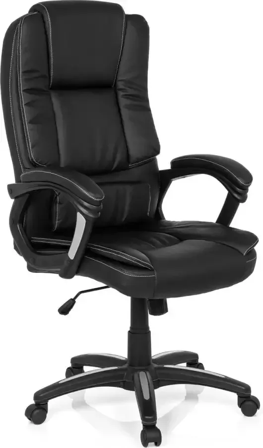 MyBuero Bureaustoel Met Armleuning Kunstleder Zwart Relax Cl120