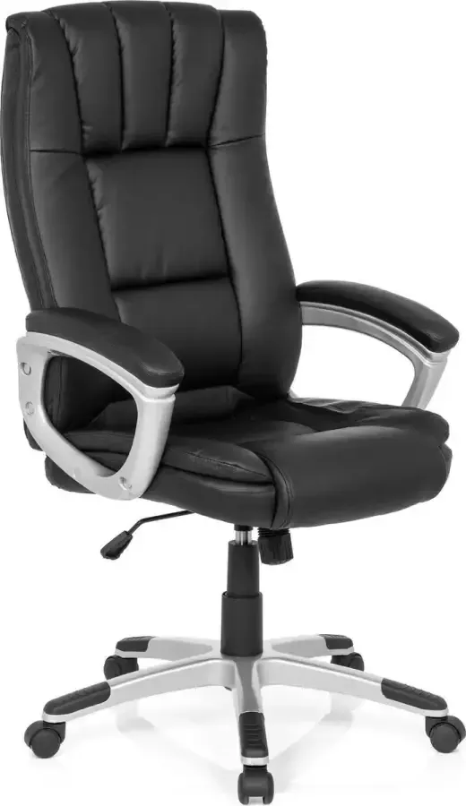 MyBuero Bureaustoel Met Armleuning Kunstleder Zwart Relax Cl150