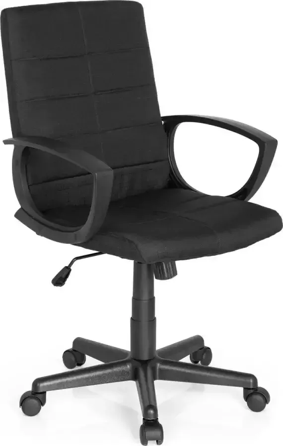 MyBuero Bureaustoel Met Armleuning Stof Zwart Star-Tec Cl300