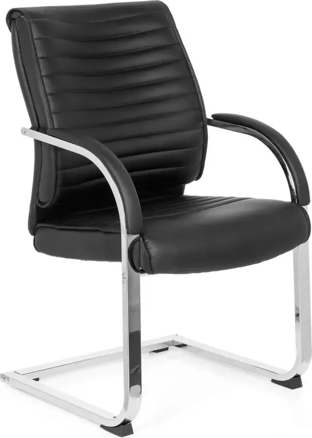 MyBuero hjh office Visiter 200- Bureaustoel Vergaderstoel Conferentiestoel Kunstleder Zwart