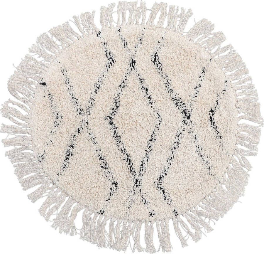 Mycha Ibiza ronde Boho Badmat vloerkleed rug carpet kleed bohemian 60cm Mykl1
