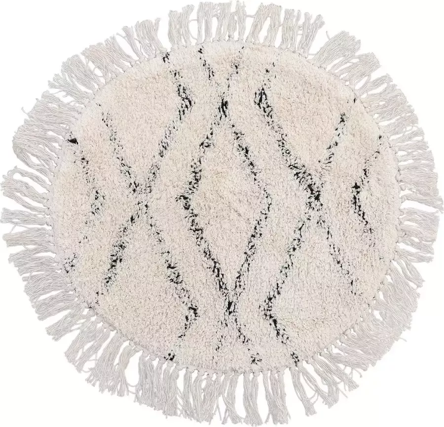Mycha Ibiza ronde Boho Badmat vloerkleed rug carpet kleed bohemian 60cm Mykl1