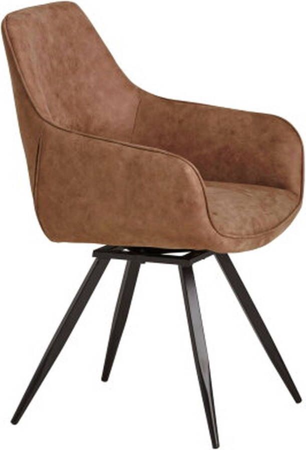 MySons Eetkamerstoel Dante draaibaar Micro Tan (set van 2) - Foto 2