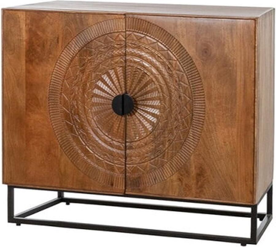 MySons 2-Deurs Kast Maya Collection Lage Kast Met Planken Honey kleurige