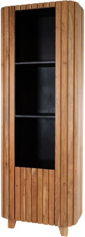 MySons Boekenkast 190 met 1 deur en 3 open vakken Acacia Natural Zanzibar Collection