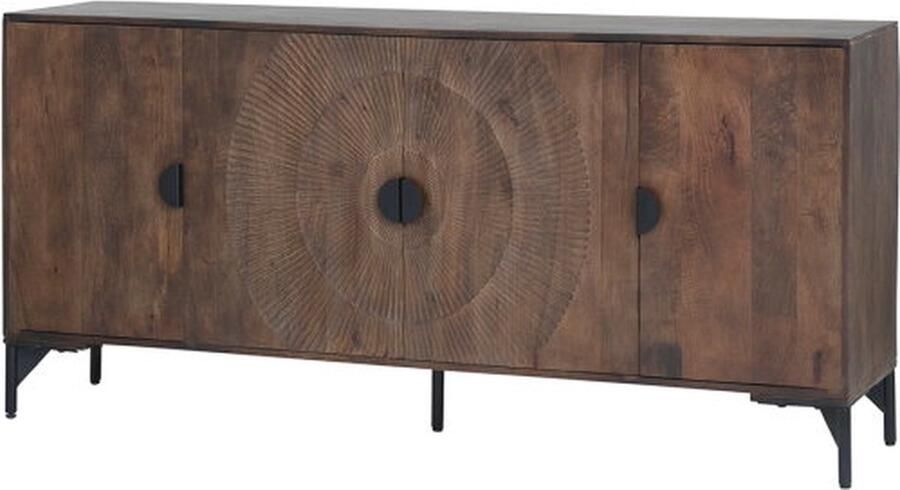 MySons Dressoir 180 met 4 deuren Mango Brown Walnut Nippon Collection