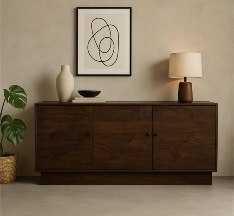 MySons Dressoir 180 met 3 deuren Dark Walnut Kaapstad Collection