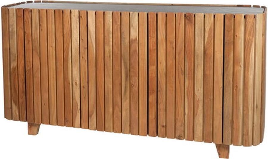 MySons Dressoir marmer Black met 3 deuren Acacia Natural Zanzibar Collection