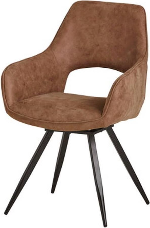 MySons Eetkamerstoel Dante draaibaar Micro Tan (set van 2)