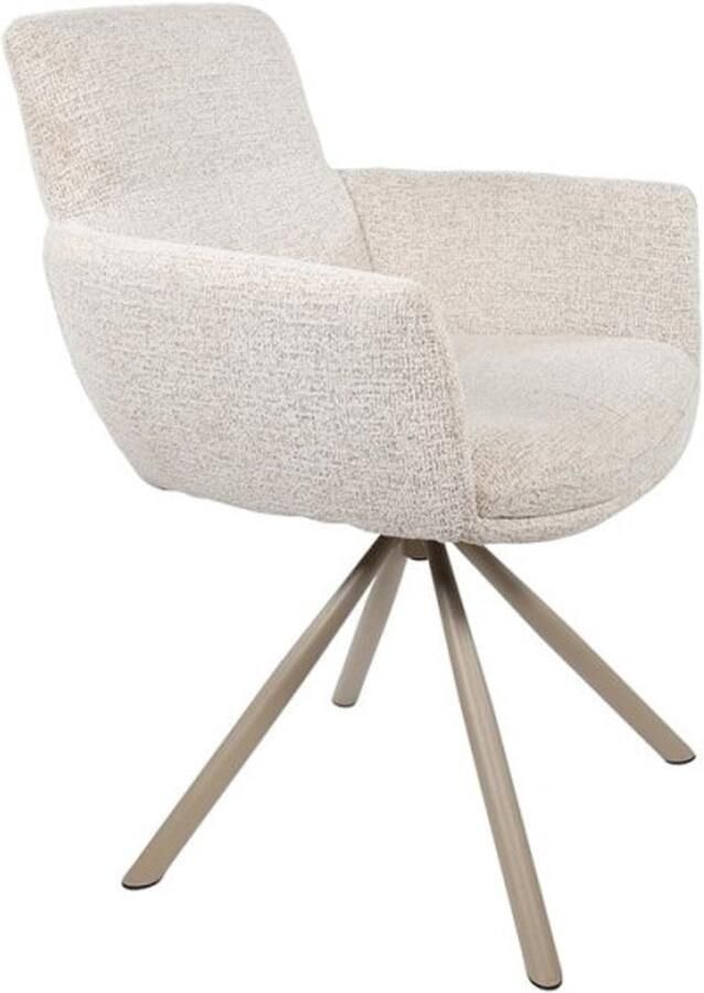 MySons Eetkamerstoel Harry taupe draaipoot 360 Present Champagne 120 set van 2 eetkamerstoelen