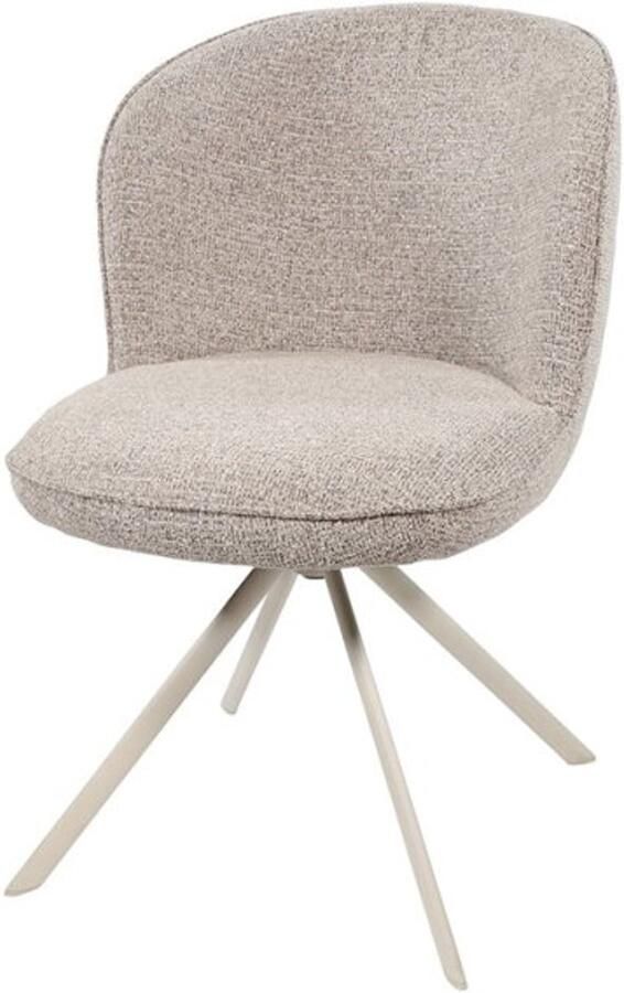MySons Eetkamerstoel Kate off-white draaipoot 360 Present Sandy 121 eetkamerstoelen set van 2