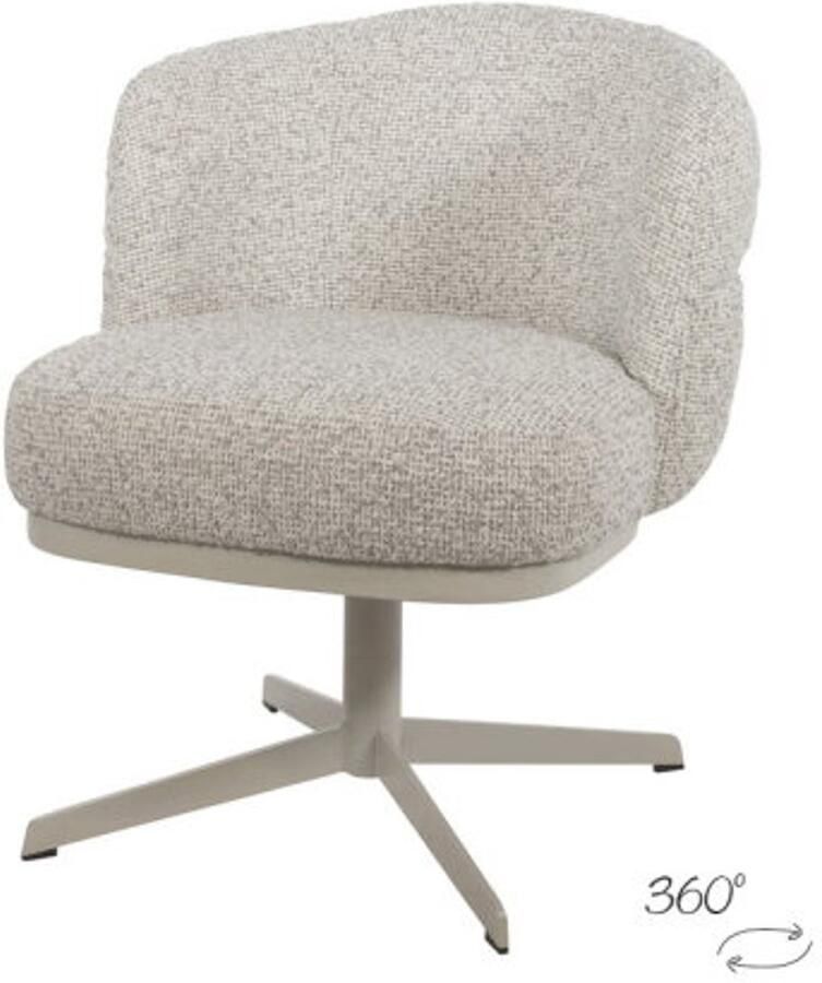 MySons Eetkamerstoel Lopez beige draaipoot 360 Cuzco Fog 3 Star Collection