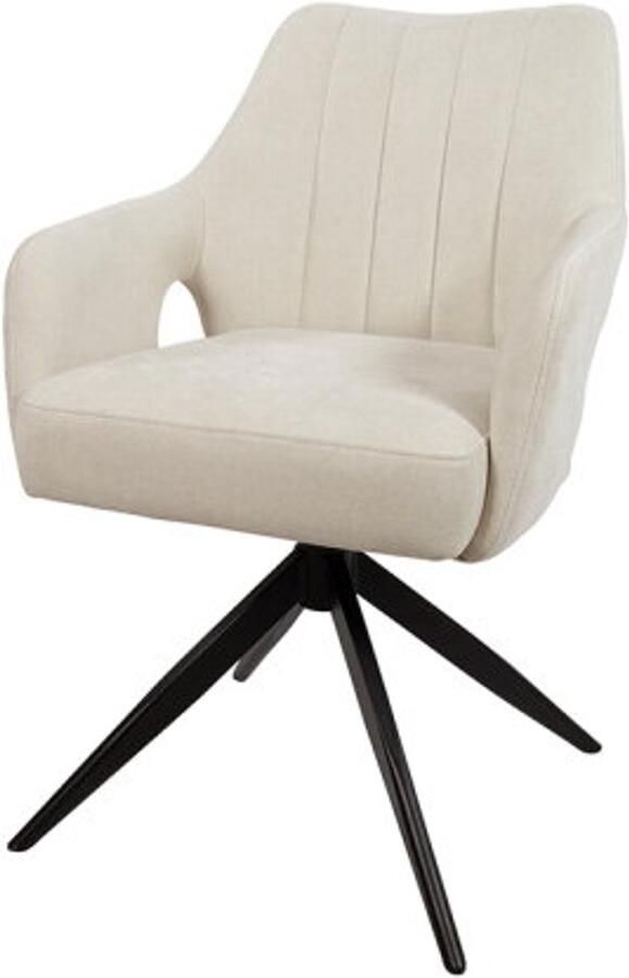 MySons Eetkamerstoel Marley draaibaar 360 Ecru eetkamerstoelen set van 2