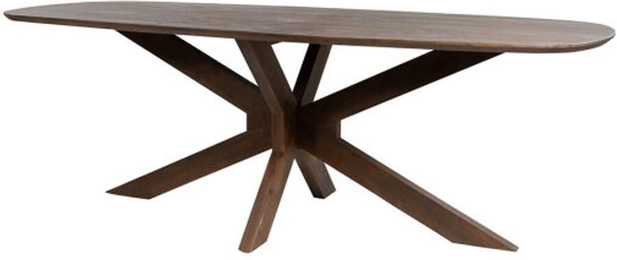 Meubelplaats Eettafel Capricorn Deens ovaal Acacia 160x90x76 cm Bruin Houten onderstel Japandi - Foto 3
