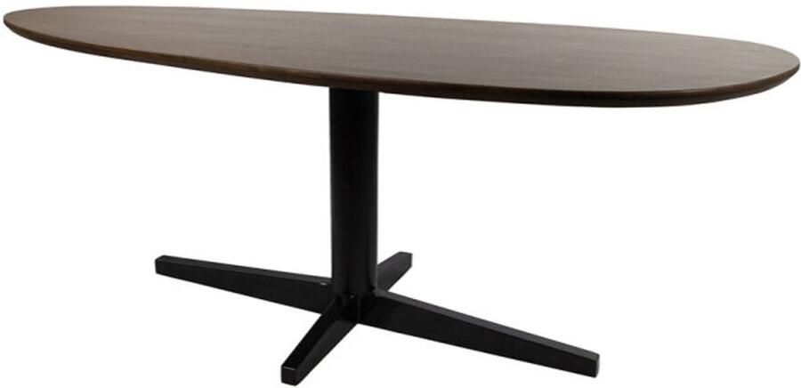 MySons Eettafel Taurus organisch zwarte poot Mangohout 240x100 cm walnoot