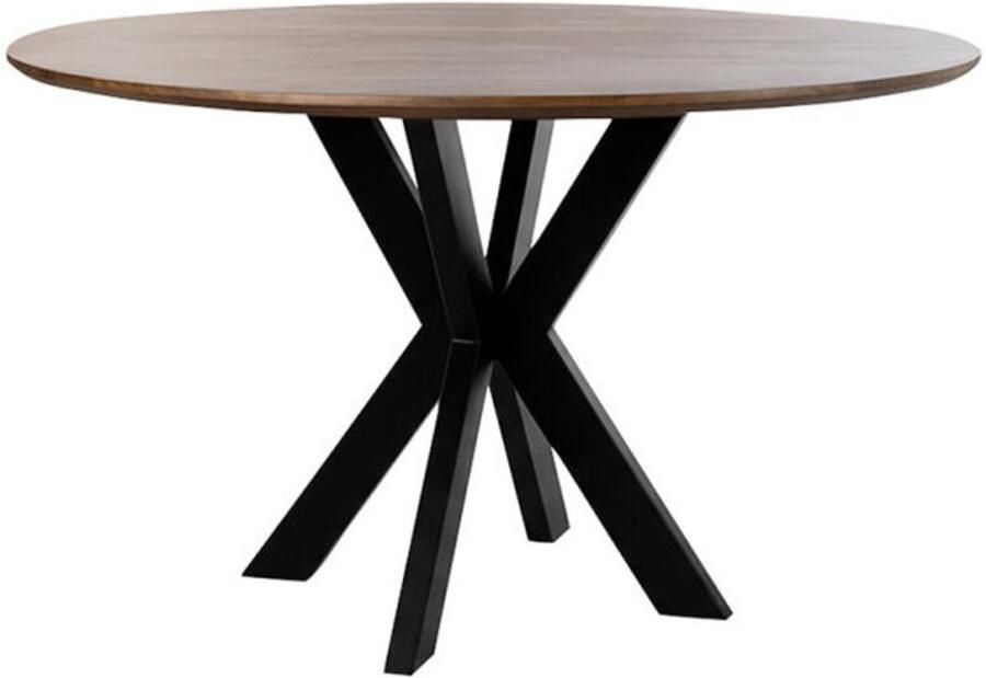 MySons Eettafel Tokio rond mangohout smooth Ø130 cm Walnoot