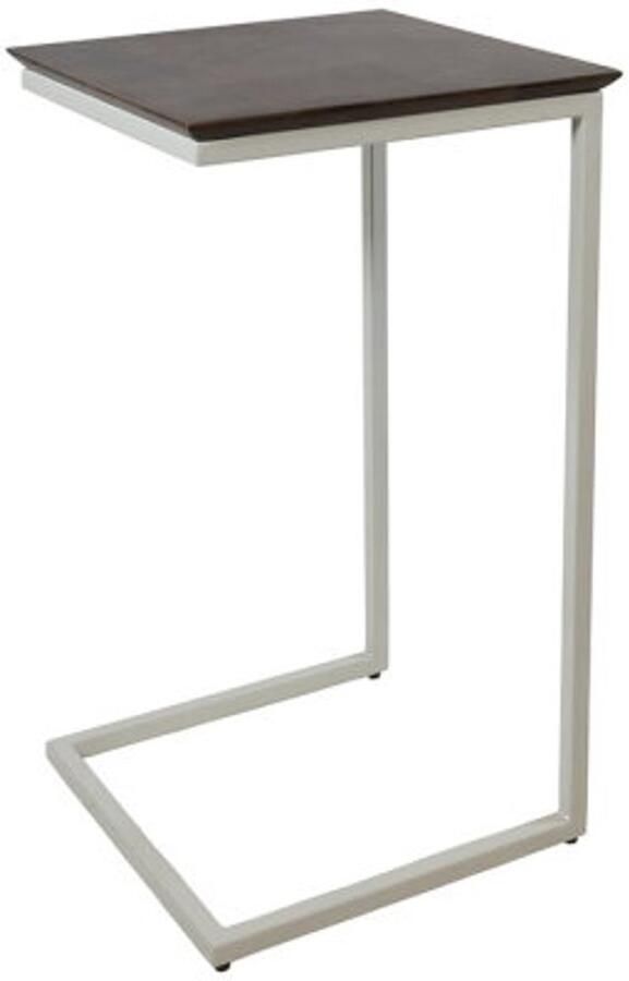 MySons Puerto Rico laptoptafel vierkant mangohout- 40x35x58 cm Walnoot