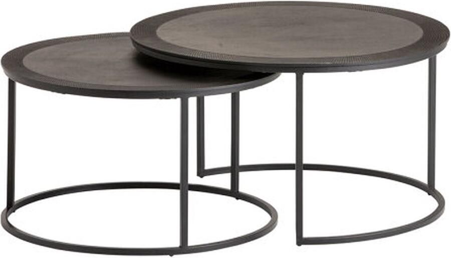 MySons Salento salontafel set van 2 Black Antique Mix & Match Collection