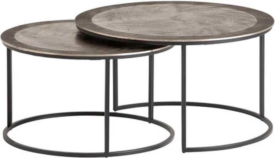 MySons Salento salontafel set van 2 Silver Antique Mix & Match Collection