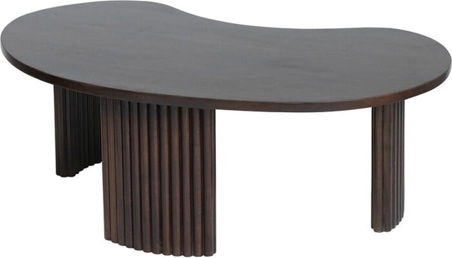 MySons Salontafel Firenze Boonvorm Massief Mangohout Bruin Walnoot 125x80x43 cm Moderne Organische Woonkamertafel Unieke Houten Salontafel Stijlvolle Massief Houten Afwerking Handgemaakte Design Tafel Perfect voor Interieurdecoratie