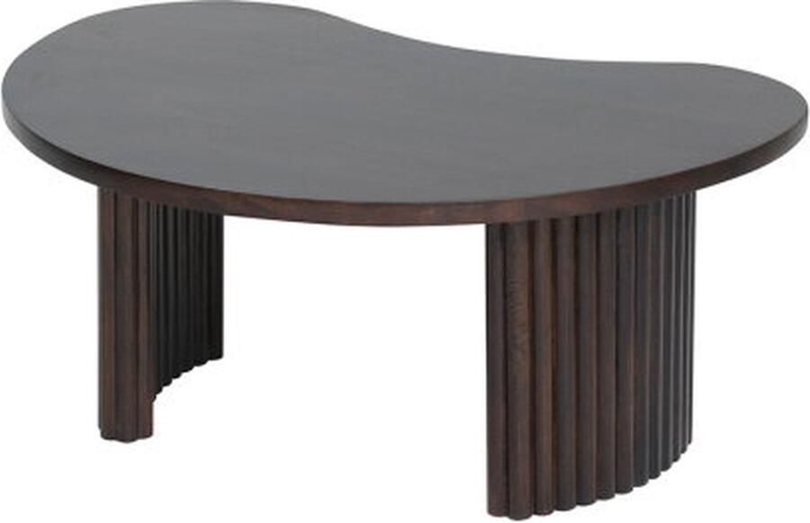 MySons Salontafel Firenze Boonvorm Massief Mangohout Bruin Walnoot 85x60x37 cm Moderne Organische Woonkamertafel Unieke Houten Salontafel Stijlvolle bijzettafel voor Tijdloos Interieur Handgemaakt Design - Foto 2